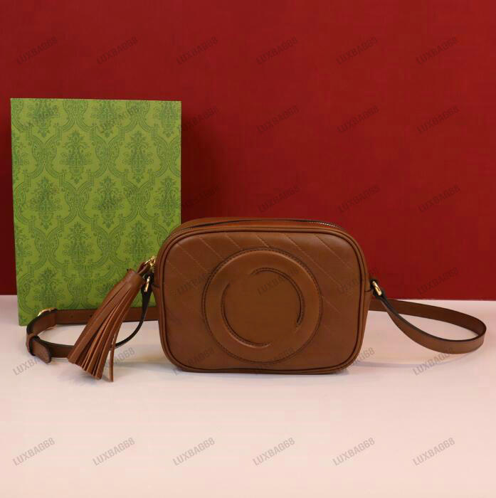 

Women's Natural Blondie Small Shoulder Bag Round Interlocking G Handbag Leather Patch Camera Bag Soho Disco Crossbody Womens Luxurys Designers Purse With Tassel, #1