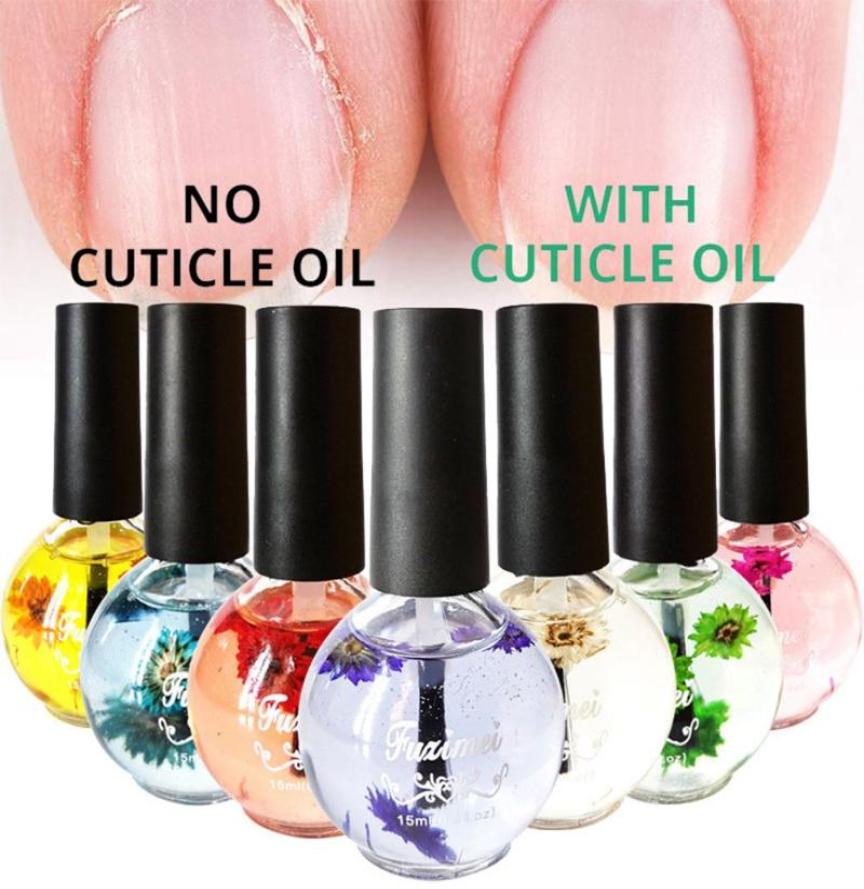 

Nail Gel 15ml Natural Essential Conditioner Dried Flowers Protector Moisture Skin Treatment Nails Cuticle Oil Blooming5668894, Beige