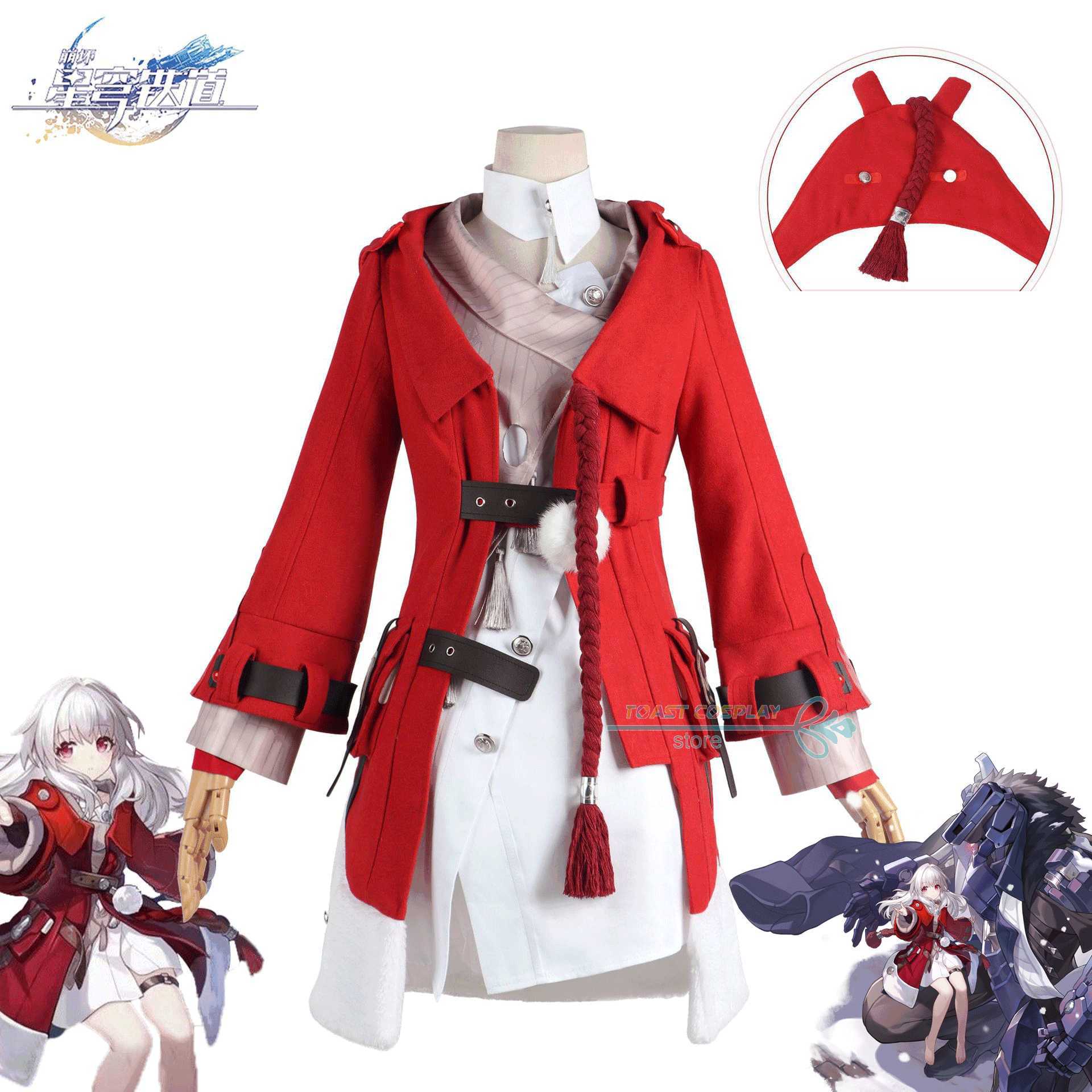 

Anime Costumes Game Honkai Star Rail Cosplay Come Women Suit Dress Wig Cosplay Honkai Clara Party Clara Cos Anime clothes Z0602