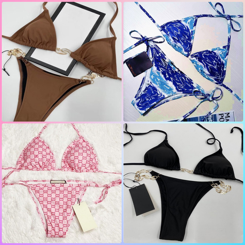

Luxurys Womens Bikini Designers Sexy Beach Bikinis Swim Suit Fashion Letter Printed La Up Summer Split Swimsuit Bikinis For Women