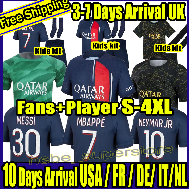 

S- 23 24 Thai soccer jersey Player / Fans MBAPPE VERRATTI HAKIMI SERGIO RAMOS 2023 2024 MARQUINHOS KIMPEMBE SERGIO football tops men and kids PsGs champion