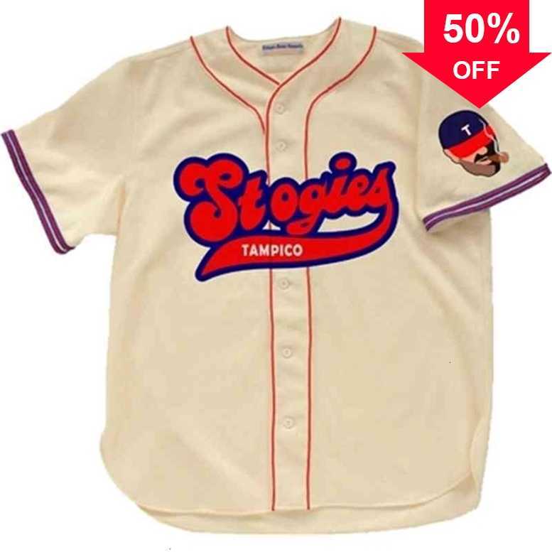 

Xflsp GlaA3740 Custom Tampico Stogies 1957 Home Baseball Jersey Men Women Youth Any Name And Number Size S, White any name any number