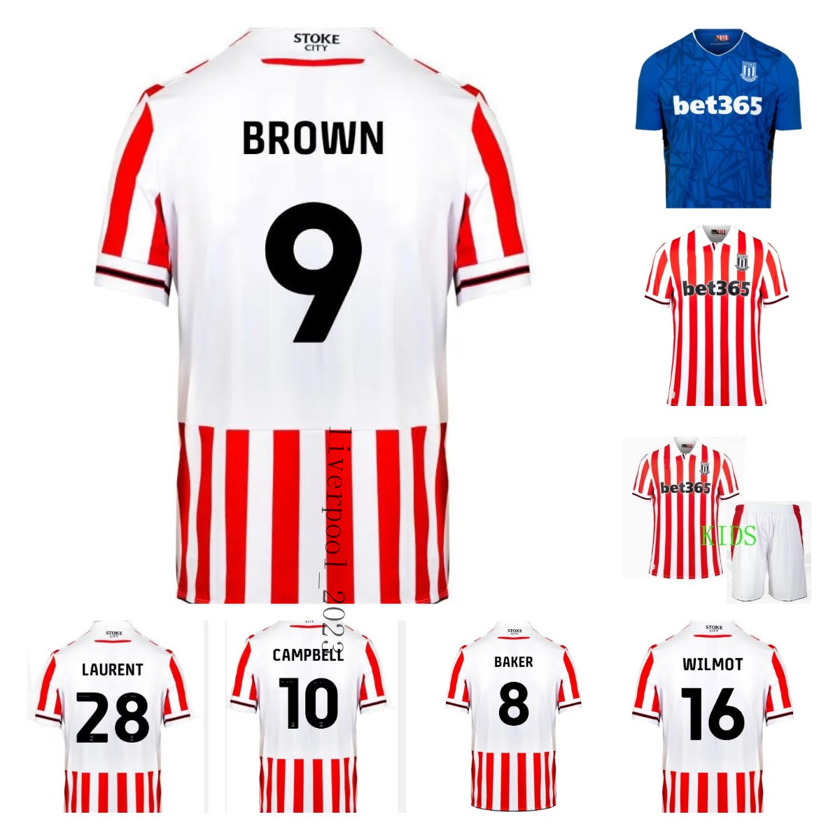 

23 24 Stoke City MIKEL CAMPBELL soccer jerseys SMITH FLETCHER POWELL BROWN CLUCAS home WILMOT 2023 2024 Baker men kids TAYLOR Football Shirts BURSIK GAYLE Uniforms, Kids size