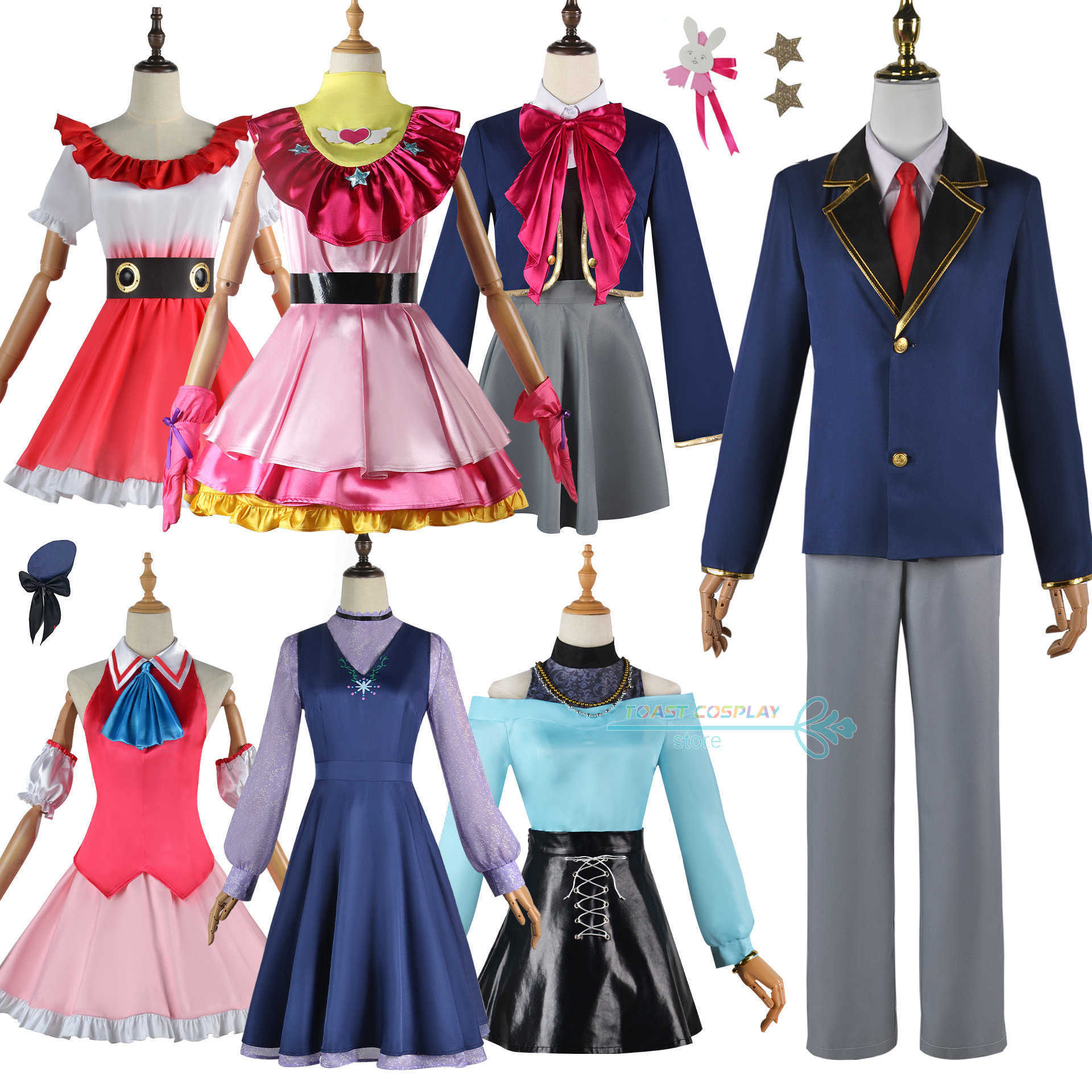 

Anime Costumes Anime Oshi no Ko Cosplay Come Aquamarine Hoshino Ruby Hoshino Kana Arima Akane Kurokawa Role Play Party Come Z0602