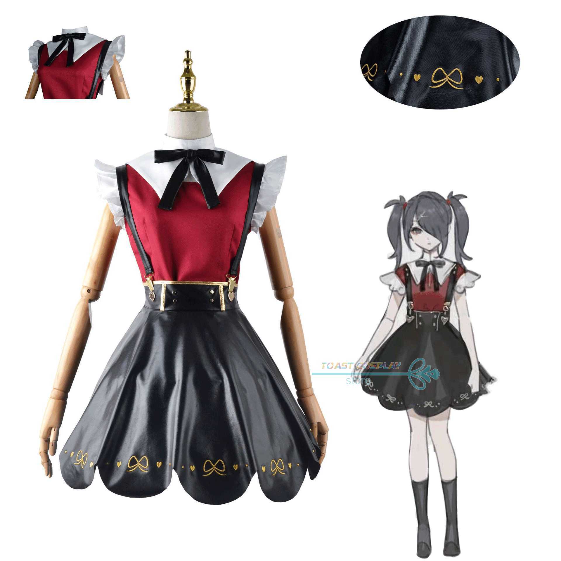 

Anime Costumes Anime Cosplay NEEDY GIRL OVERDOSE Cute Maid Outfit Halloween Comes for Women Dress Wig Cosplay Gorgeous Cloth Z0602