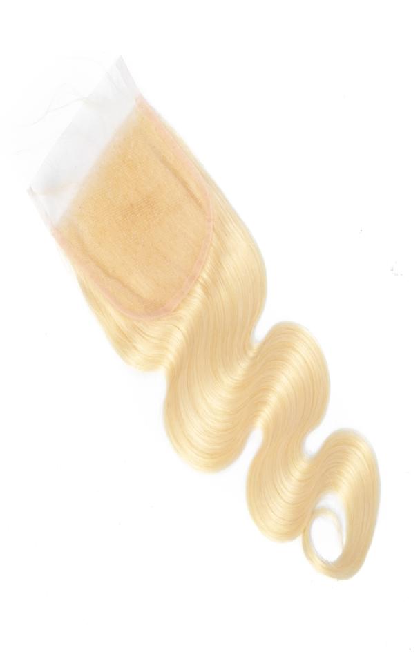 

Brazilian Virgin Hair Extensions 4X4 Lace Closure 613 Blonde Body Wave Human Hair Blonde Middle Three Part 1022inch2861597, Natural color
