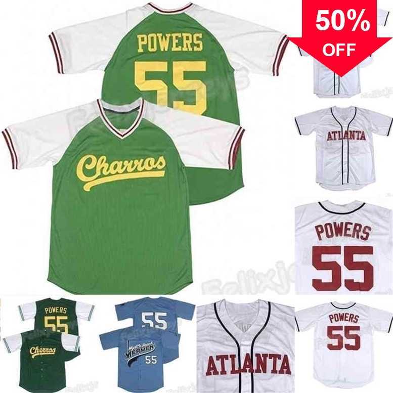 

Xflsp GlnC202 55 Kenny Powers Eastbound and Down Myrtle Beach Mermen Mexican Charros Atlanta Baseball Jersey, As pic