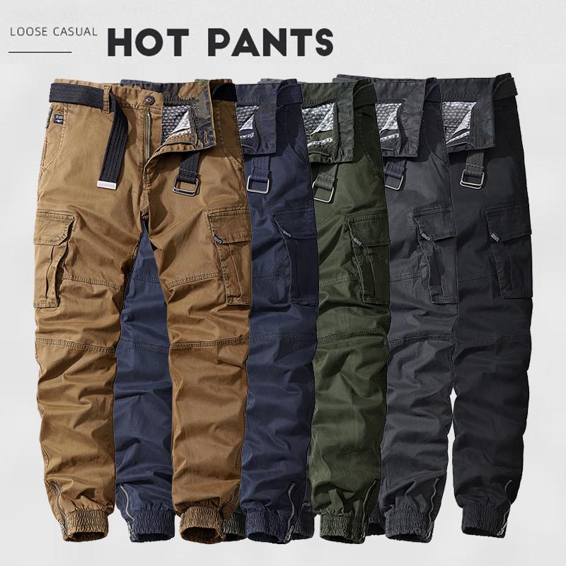 

Pants Pants Men's Work Casual Trousers Multipocket Cargo Pants Joggers Mens Outdoor Hiking Trekking Sweatpants Male Hip Hop Bottom, Kbd3826grey