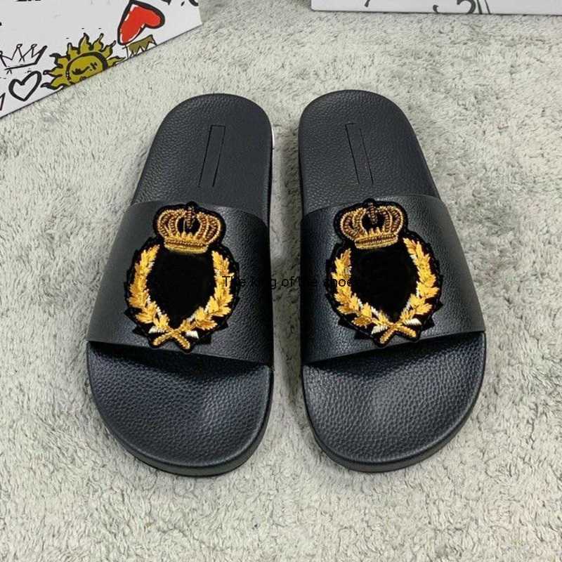 

2023 Slippers Open Shoes Flat Luxury Designer Sliders Mens Womens Summer Sandals Beach Slide Ladies Flip Flops Loafers Black dg gabana OWOI, Black 3