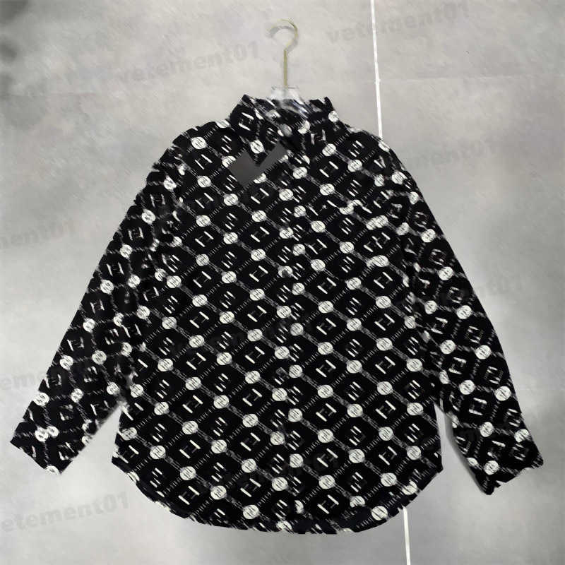 Blouses Tops Pour Femmes Classique Marque Designer Blouse Haute Qualité Jacquard Vintage Poche Revers Presbyte Top Chemises De Luxe Femmes Vêteme