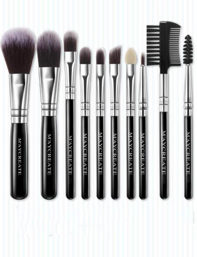 

Makeup Brushes 10 PCS Makeup Brush Set Premium Synthetic Foundation Brush Blending Face Powder Blush Concealers Eye Shadows Brushe3176984