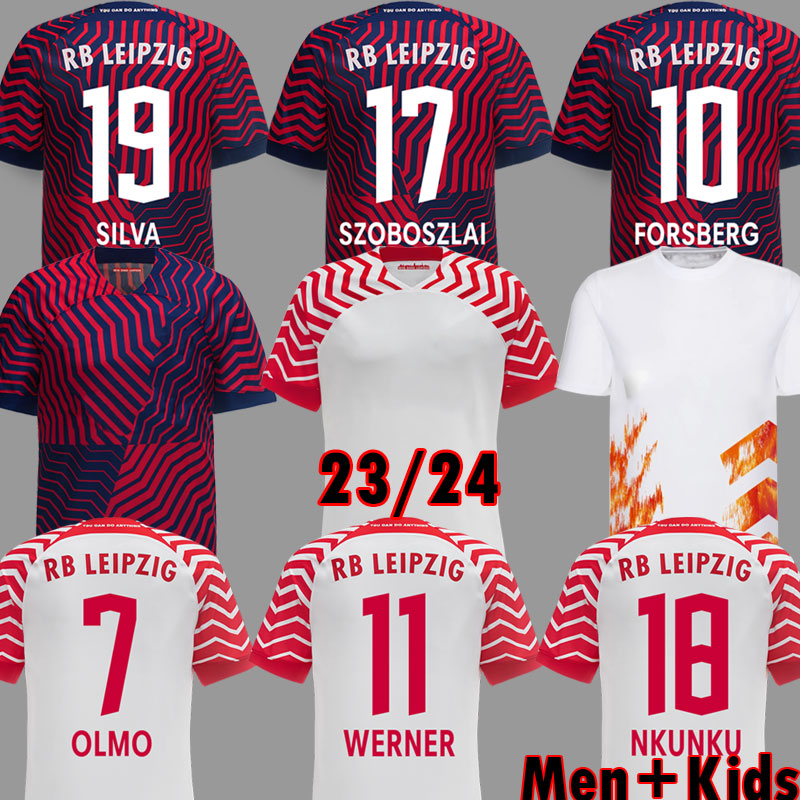 

23 24 NKUNKU Soccer Jerseys WERNER home away third OLMO Camiseta FORSBERG Maillot HENRICHS Limited Version 2023 2024 SILVA Football Shirts Kits LAIMER Uniforms, Kids home