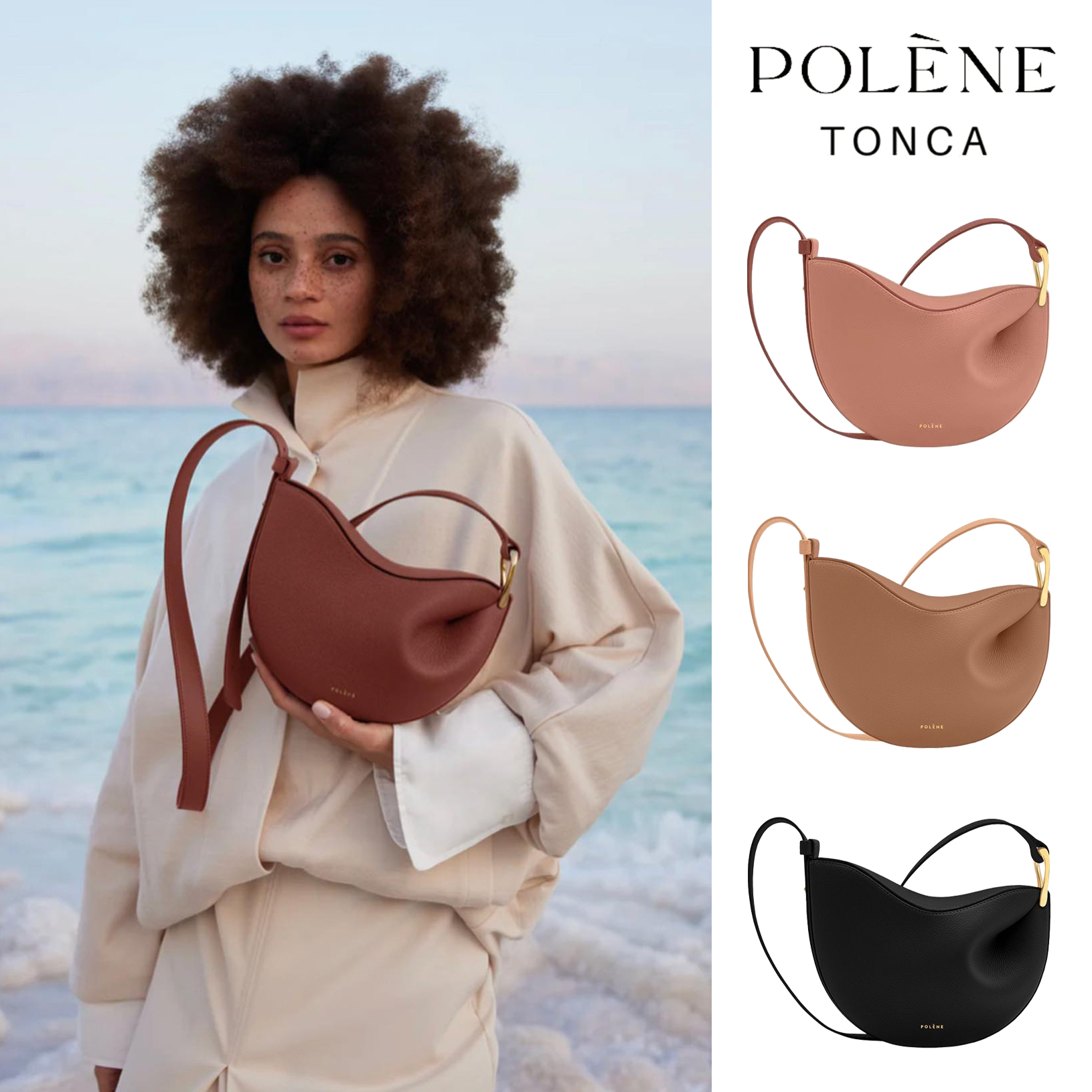 

Luxurys tote handbag Leather Designer Underarm bags sac Polene tonca dumpling bag polenes nano Cross body Half Moon Womens mens clutch lady sadle Shoulder Hobo bags, Blue