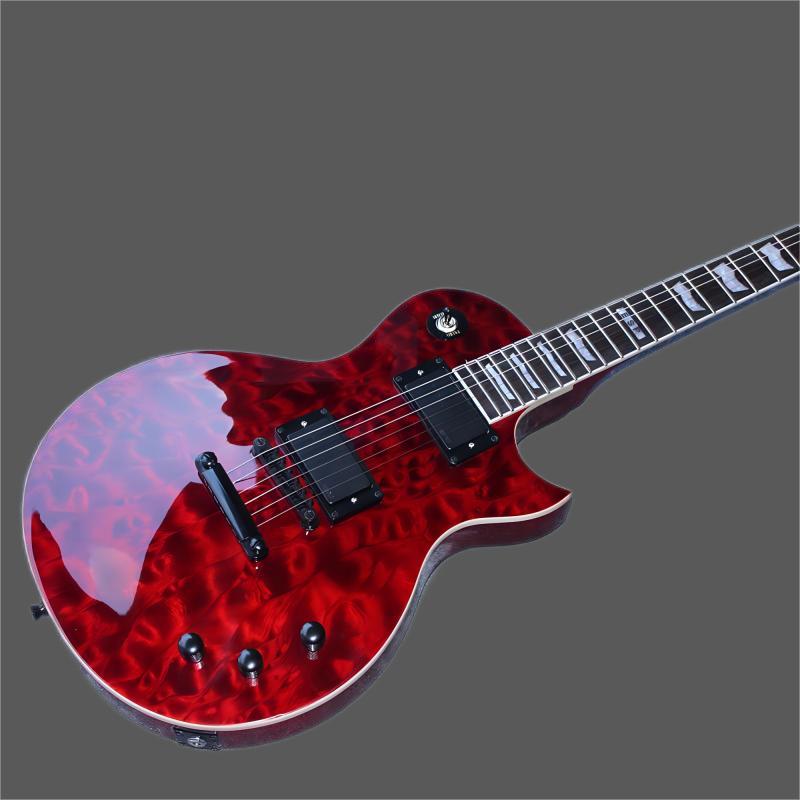 

Custom lp electric guitar, red filled maple veneer guitar, high quality guitar