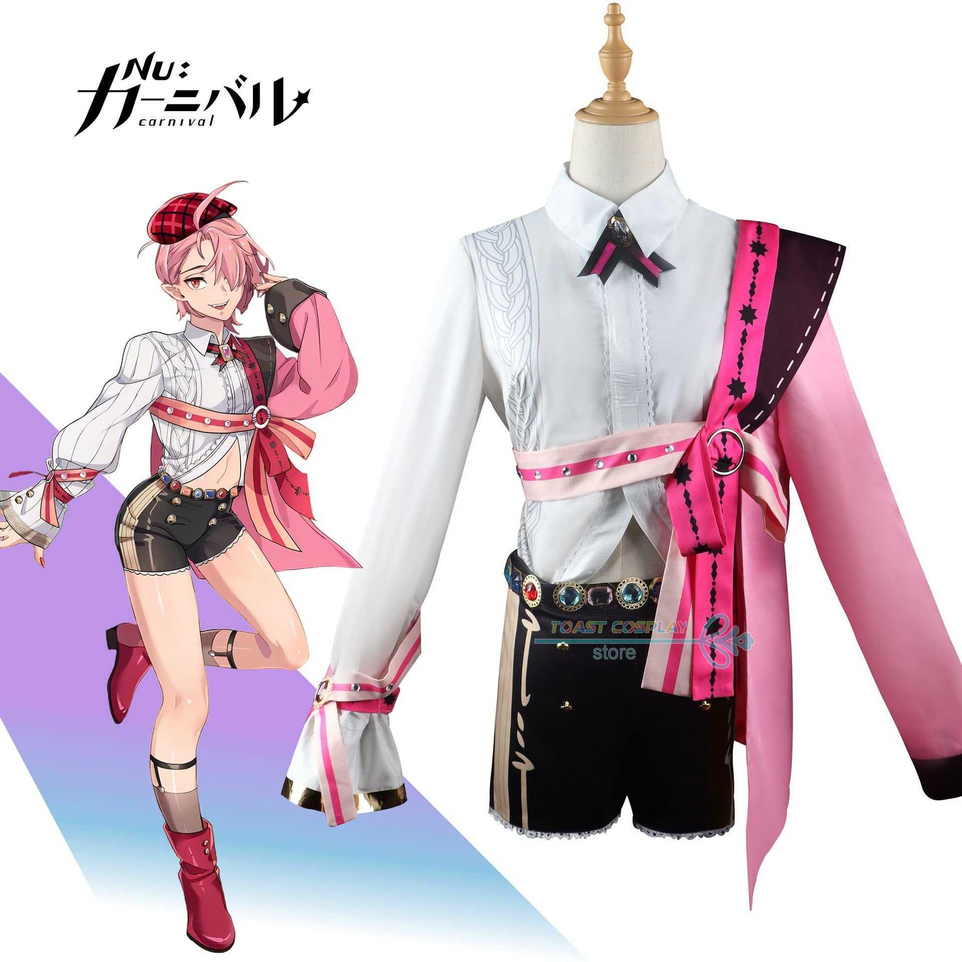 

Anime Costumes Game Nu Carnival Anime Aster Cosplay Come Halloween Party Clothes for Men and Weomen Gentle High Quality Clothing Z0602