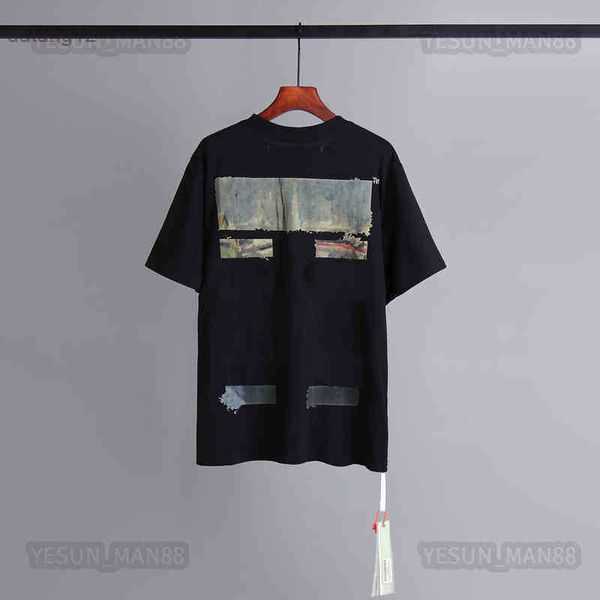 

Designer Luxury Summer Classic t Shirt Painting Virgin Mary Tape 99 Seri Fashion Mens and Womens Loose Round Collar White Black Tee 9 6HM2, 12