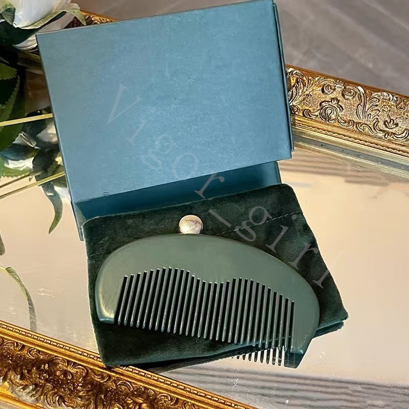 

Brand Hair Brushes Peach Comb Portable Wooden Comb With a Pocket Styling Tool Girl Hairs Beauty Product Valentine's Gift La Luxury Designer Hair Tools Full Set Packing