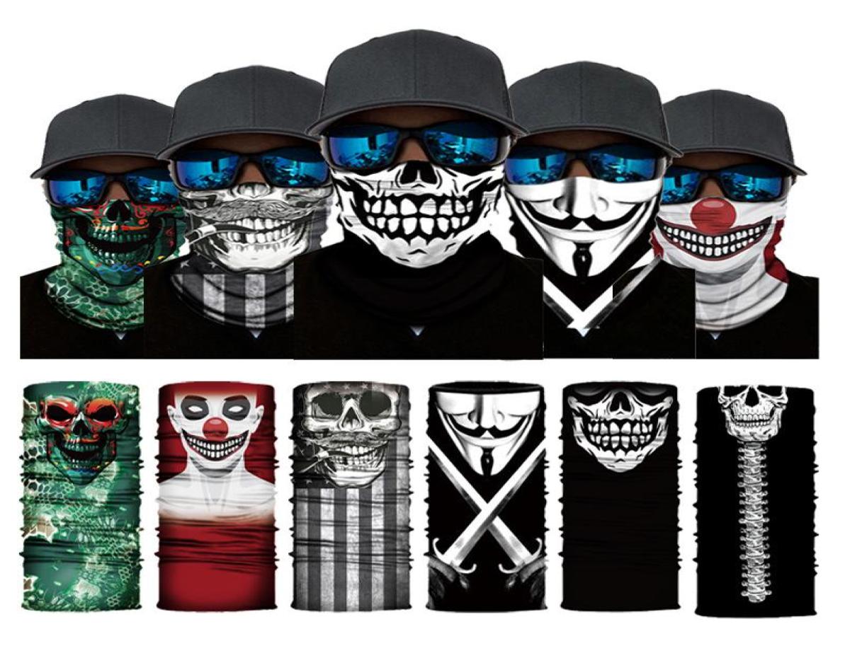 

Scarves 3D Skull Faces Scarf Outdoor Multiuse Men Women Unisex Magic Changeable Neck Tube Snood Bandana Warmer6698284