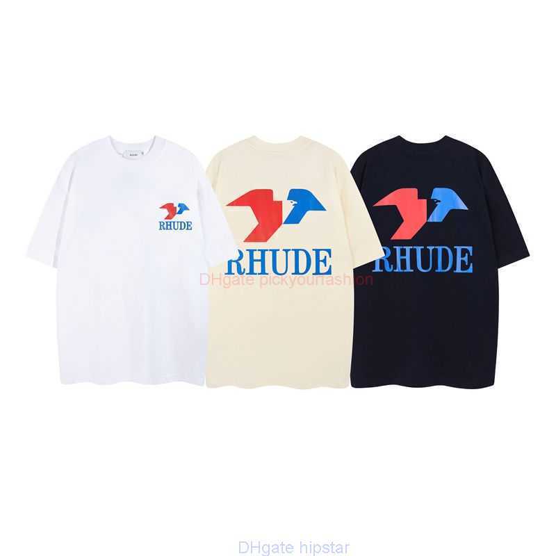 

Designer Fashion Clothing Tees Tshirt High Street Fashion Brand Rhude Letter Minimalist Printing Short Sleeve Couple Summer Relaxed Loose Round Neck Tshirt Cotton, Black 1