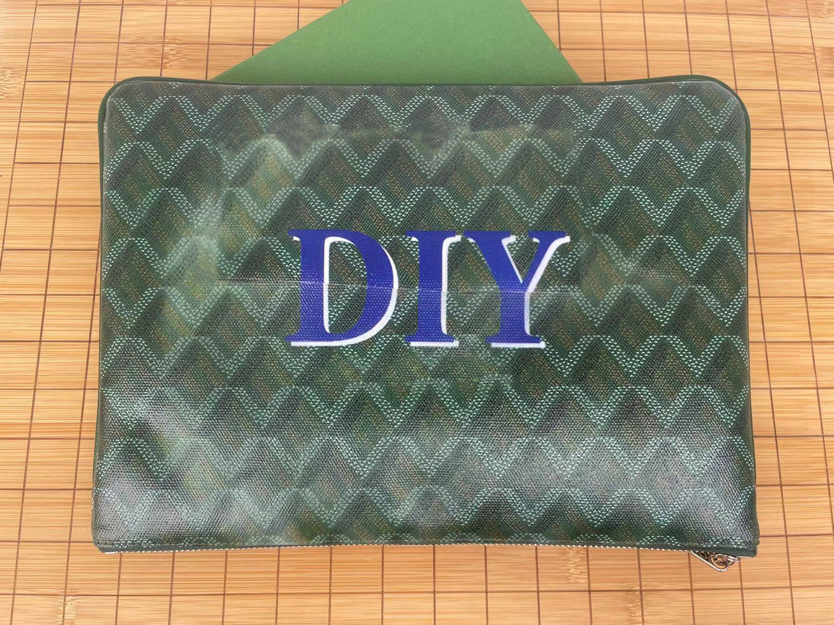 

Clutch Bags Women bag Highest quality Envelope package documents Toiletry Pouch Protection Makeup Clutch Leather DIY Do It Yourself handmade Customized D1, Orange