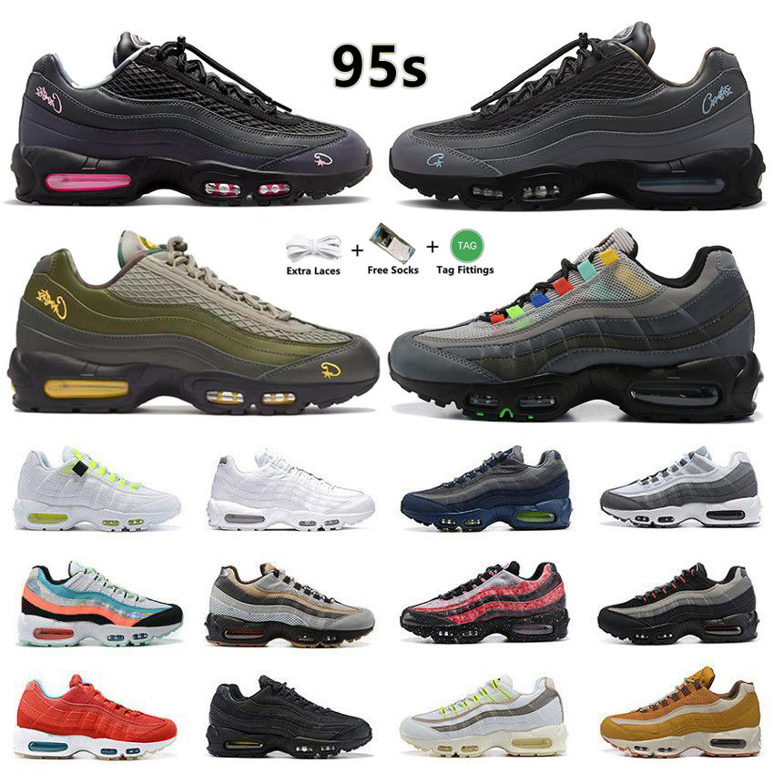 Corteiz x 95 95s Mens Running Shoes Pink Beam Aegean Storm Sequoia Sketch club Cool Grey Dark Army Era Essential NYC Taxi Recraft men trainers sport