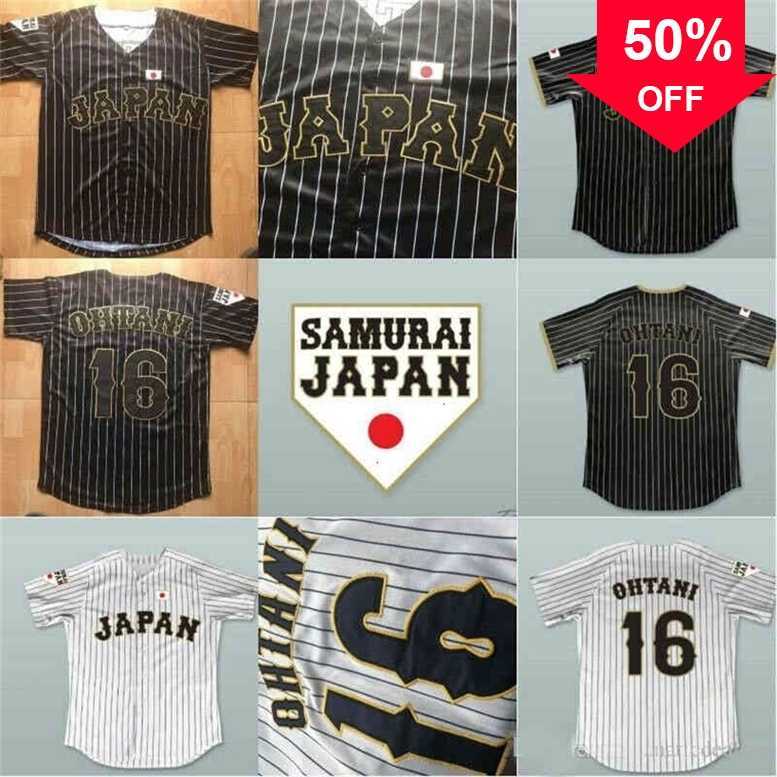 

Xflsp GlaA3740 17 Shohei Ohtani Jersey samurai 16 japan Ohtani 100% Stitched Custom Any Name Any Number Black White Movie Baseball Jersey