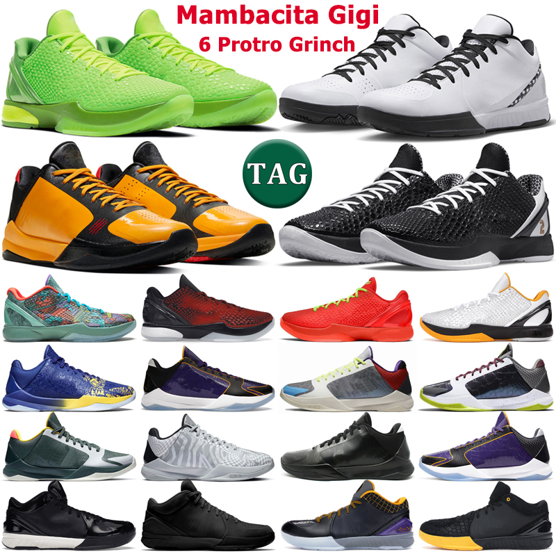 

kobes basketball shoes men mamba 6 Protro Grinch Mambacita Gigi Sweet 16 Challenge Red 5 Bruce Lee Lakers Rings Black Gold mens trainers outdoor sports sneakers