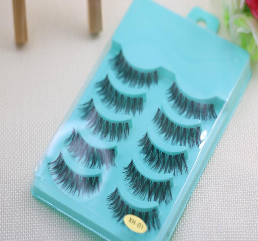 

Cross Messy False Eyelash 5 Pairs Natural Long Thick Fake Eyelashes Makeup Tools Accessories for Woman Lady2214615