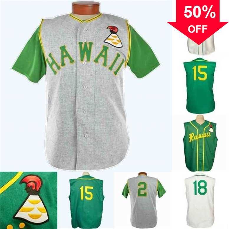 

Xflsp GlaA3740 Hawaii Islanders 1961 Road Jersey 100% Stitched Embroidery Vintage Baseball Jerseys Custom Any Name Any Number S to 3XL, 2 gray