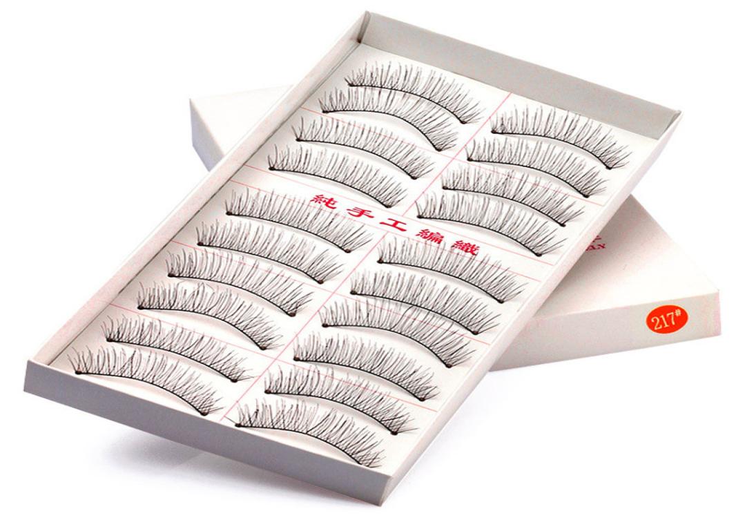

10 Pairs Handmade False Eyelashes Eye Makeup 216 217 Natural Eye Lash Extension Fake Lashes Soft False Eyelash Nattural Long6442424