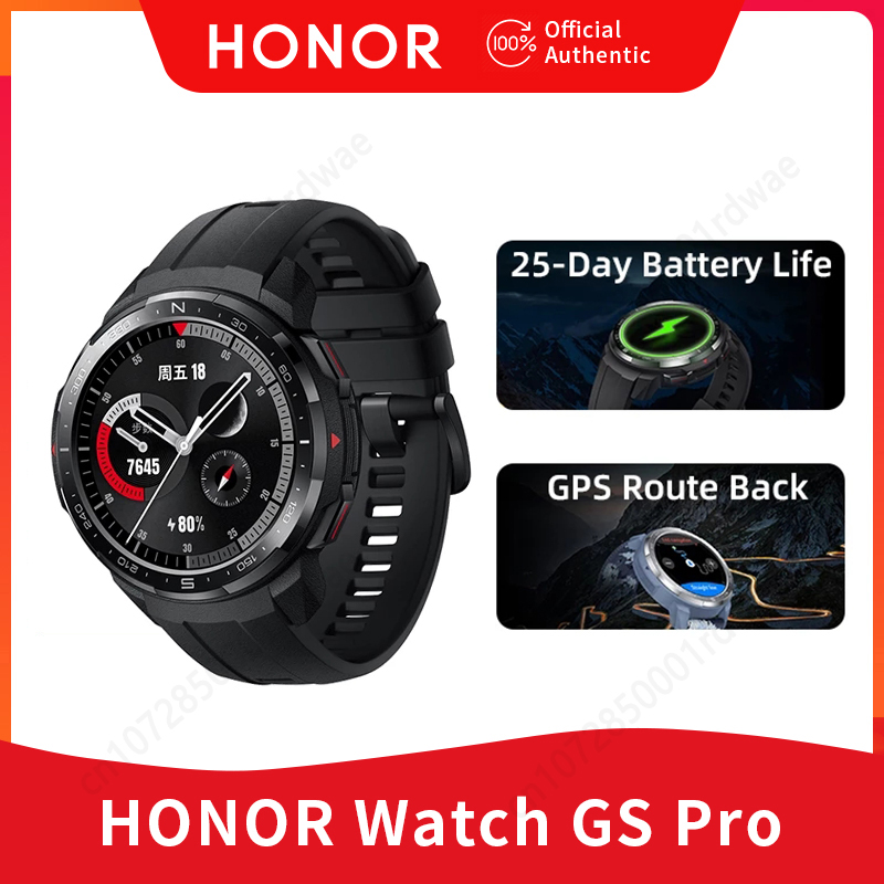

Honor Smart Watch GS Pro Men's Sports Bracelet Accessory with 1.39-inch GPS Bluetooth screen called SPO2 5ATM Heart Rate Monitor