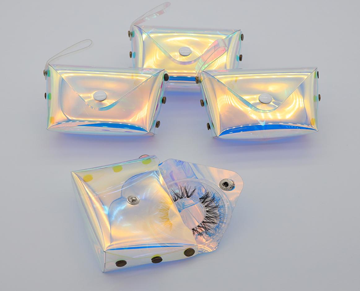 

2020 Whole False Eyelash Packaging Box Bulk Custom Logo Holographic Empty Mink Lash Package Case Eyelash Box Packaging Bag3499851