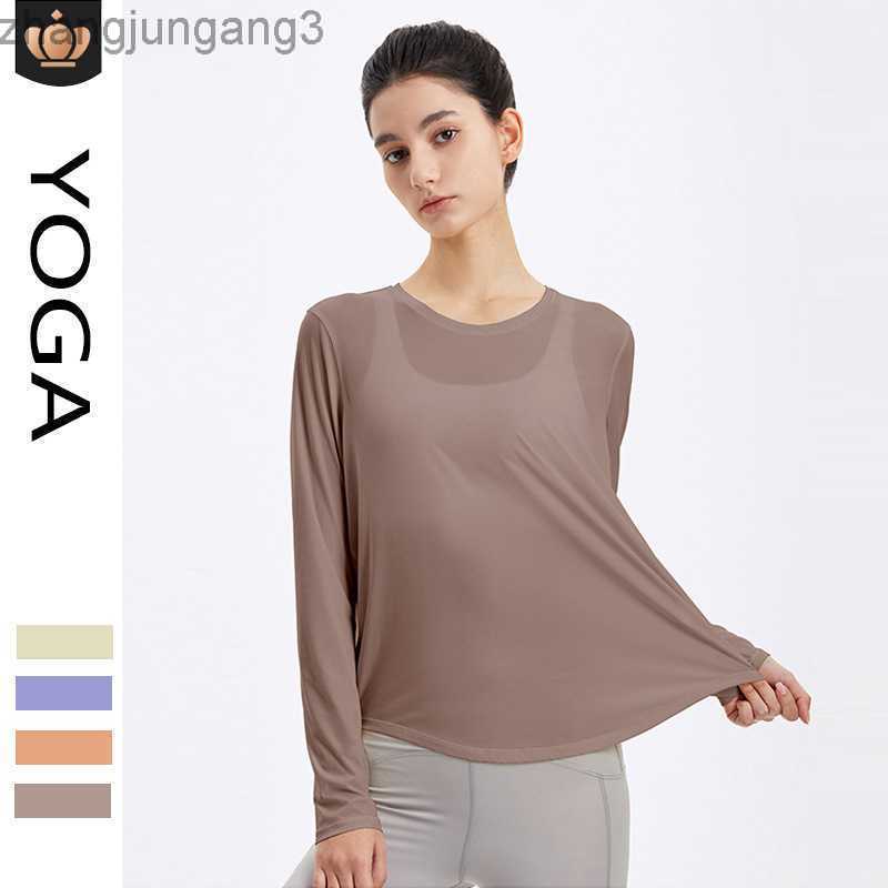 

Designer T Shirt Alo Yoga Top Women's Lightweight Breathable Quick-drying Fitness Long Sleeve Yoga Moisture Wicking Sports Cover, Nai ka