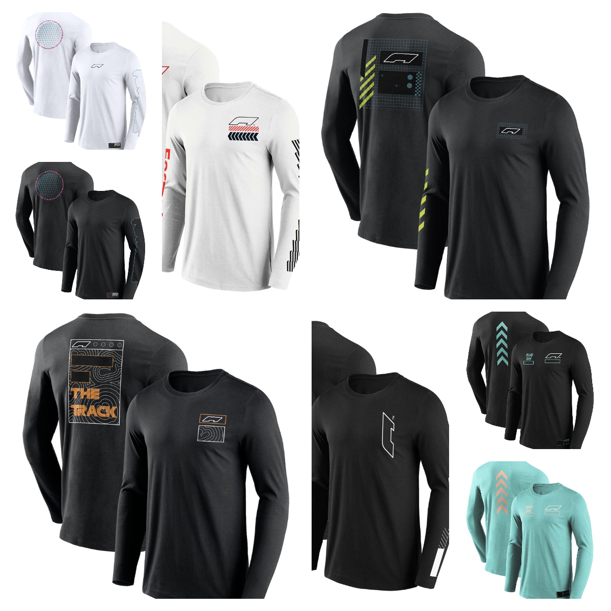 

2023 New F1 Formula One Racing T-shirt Leisure Sports Long Sleeve Team Clothing Large Size Quick-drying Men' Clothing Customization