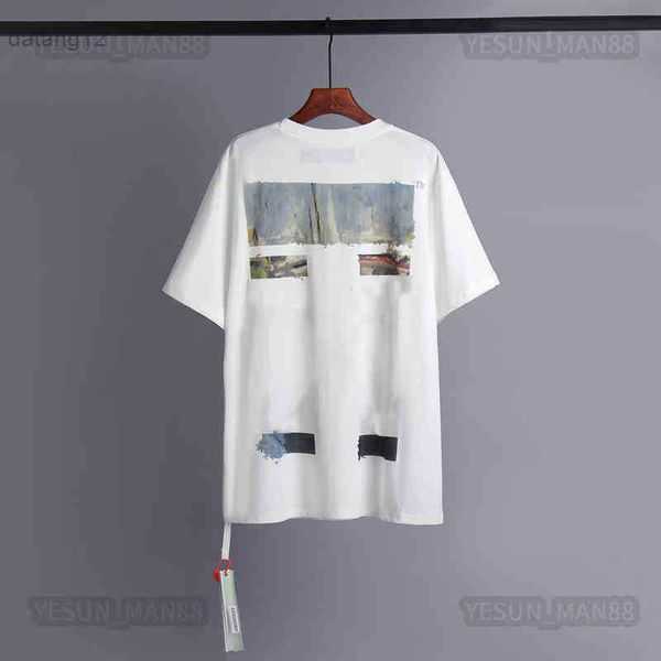 

Designer Luxury Summer Classic t Shirt Painting Virgin Mary Tape 99 Seri Fashion Mens and Womens Loose Round Collar White Black Tee 10 P2D5, 12
