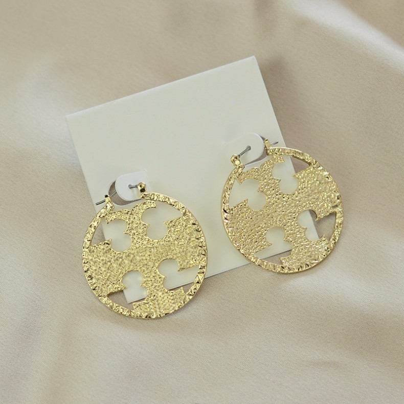 

hoop pendant stud earring designer earrings jewelry woman ohrringe luxury women Round pendant earring clover orecchini channel woman hoop studs silver gold plated