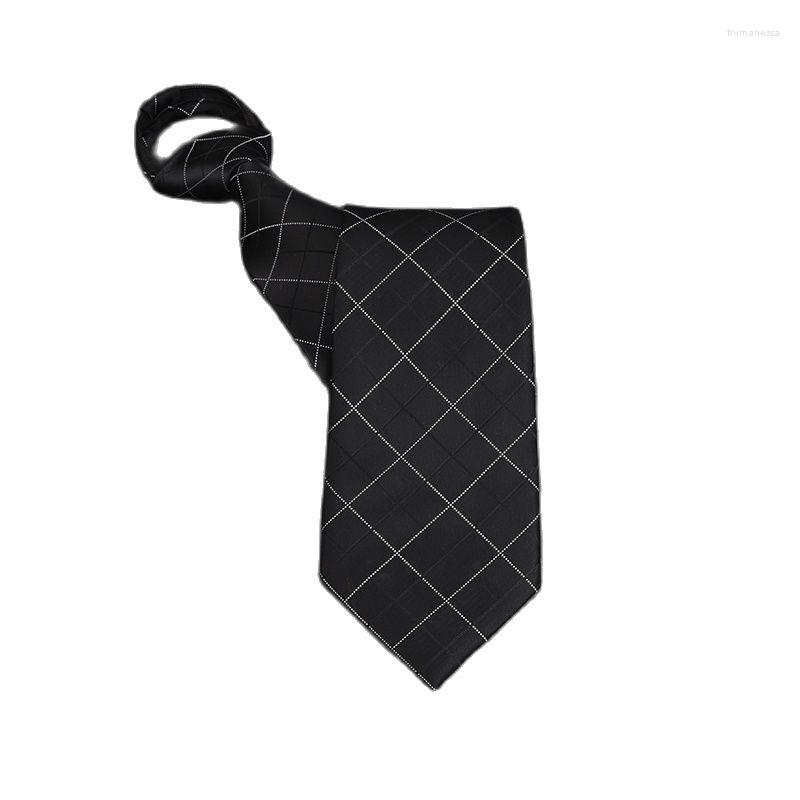 

Bow Ties Men's Paisley Zipper Tie 7 Cm Thin Solid Striped Automatic Blue Slacker