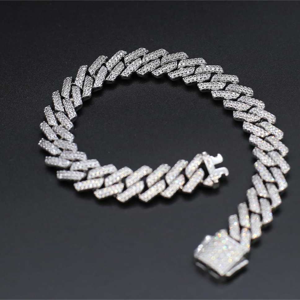 

Fashion Jewelry Sets 925 Silver Men's 18k Cuban Link Chain Fine Zircon Top Quality Elegant Women Jewelry Sets Custom Cuban Chain