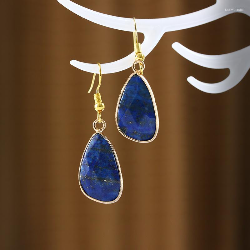 

Dangle Earrings Lapis Lazuli Pendant For Women's Unique Fashion Stone Of High Quality Elegant And Bold Jewelry Gifts