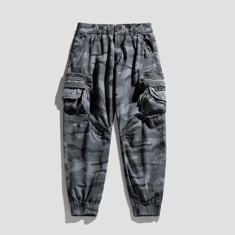 

Men's Pants Cargo Mens Casual Hiphop Multi-Pocket Male Trousers Sweatpants Streetwear Tactical Track Joggers Gray Camouflage Men, Army green