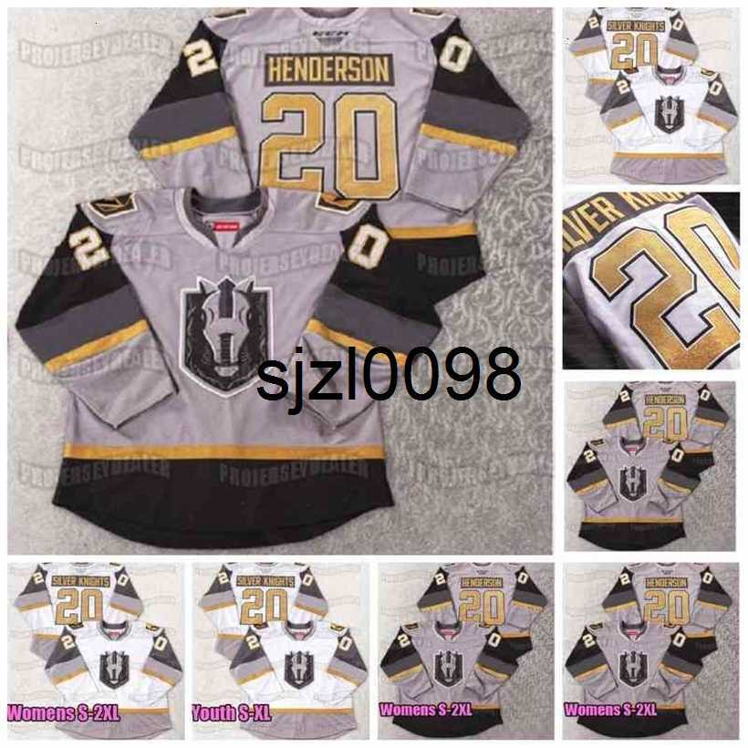 

Sj98 Youth Henderson Silver AHL 2021 Inaugural season Dylan Ferguso Oscar Danskn Logan Thompson Dylan Coghlan Corcoran Hayes Jersey, White womens s-2xl
