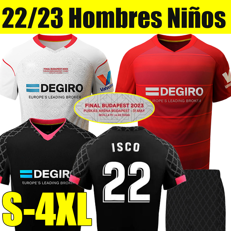 

4XL 22/23 LAMELA Camiseta SeVIlLaS Soccer Jerseys 2023 Final PAPU GOMEZ I.RAKITIC L.OCAMPOS J.NAVAS SUSO MUNIR Y.EN NESYRI RAFA MIR men kids kit football shirts, 22-23 home