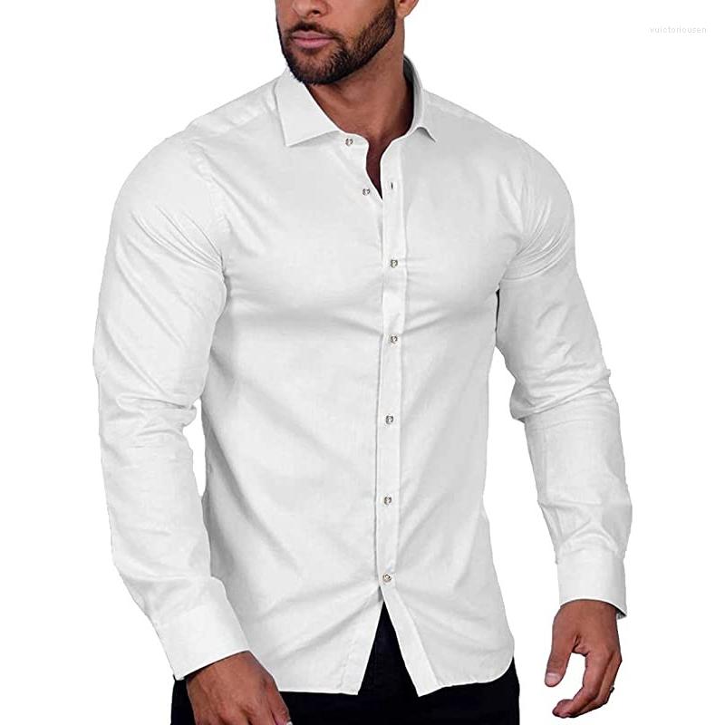 

Men's Casual Shirts Simple Solid Color Long Sleeve Men Spring Summer Leisure Buttoned Turndown Collar Shirt Clothes Men's Fashion Tops, 07 khaki