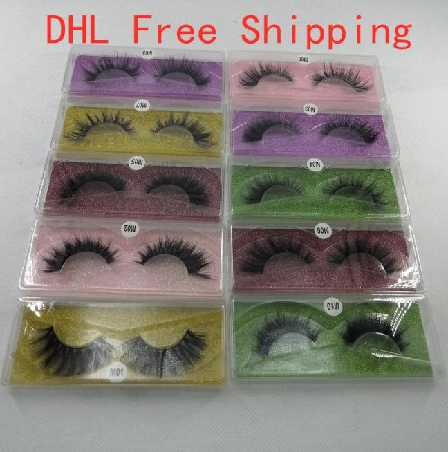 

3D Mink Eyelashes Whole 10 styles 3d Mink Lashes Natural Thick Fake Eyelashes Makeup False Lashes Extension In Bulk DHL4331499