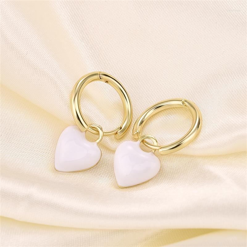 

Dangle Earrings Korean Simple Temperament Women's Geometric Love Square For Women Luxury Quality Jewelry