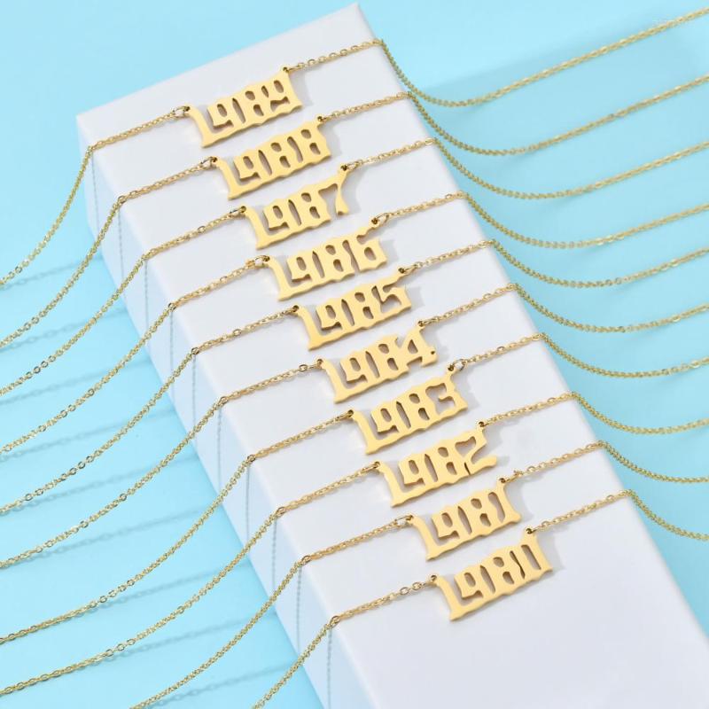 

Pendant Necklaces Old English Number Jewelry Special Date Year 1991 1992 1993 1994 1995 1996 1997 1999 Birthday Gift