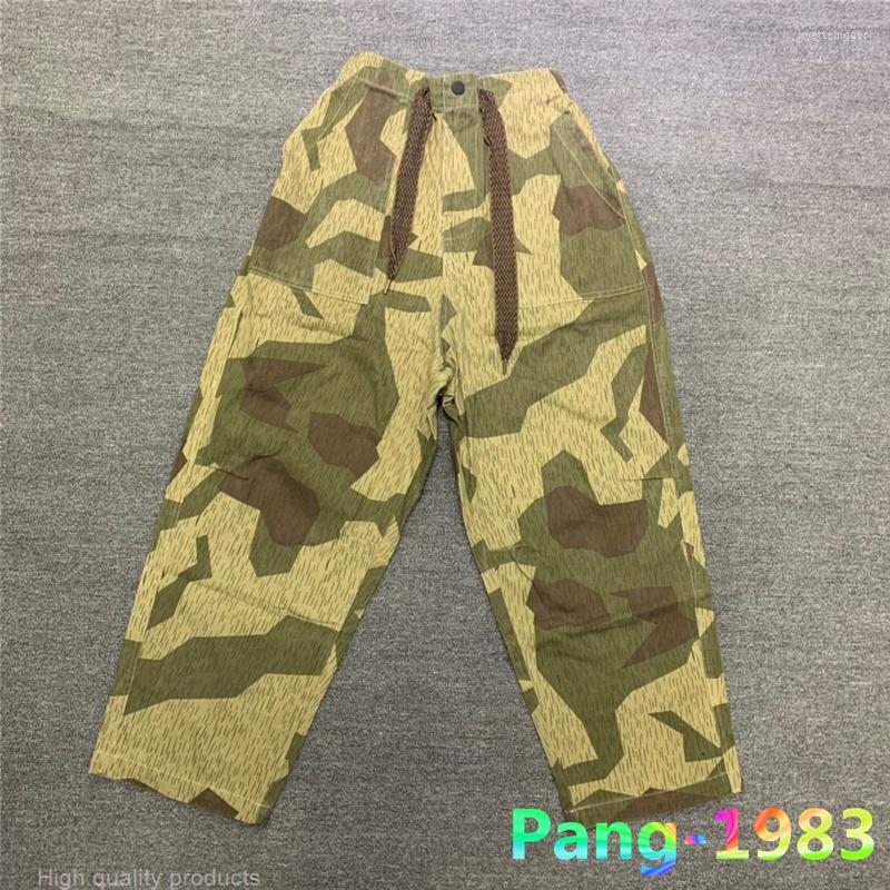 

Men's Pants Mens Kapital Kountry Army Green Men Camouflage Loose Pleated Wide Leg Drawstring Wild Outdoor Travel Trousers Male