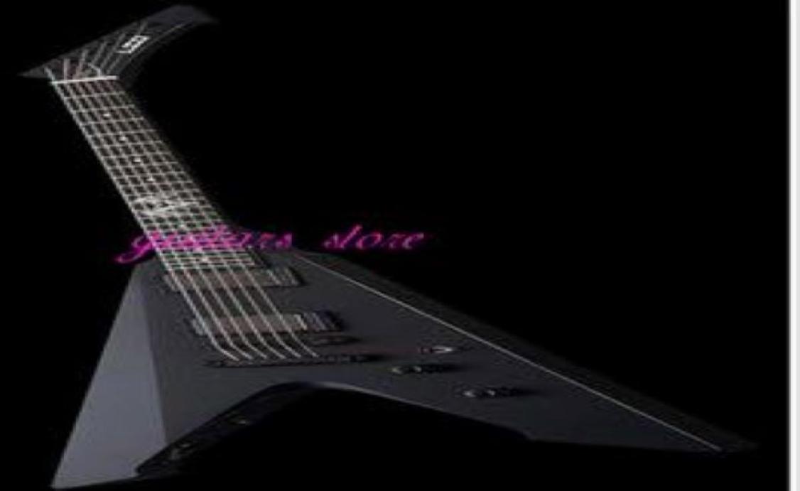 

Oem Vulture 6 Strings Elctric Guitar Body Mahogany Set Neck Inlays Hark Color Black1157822