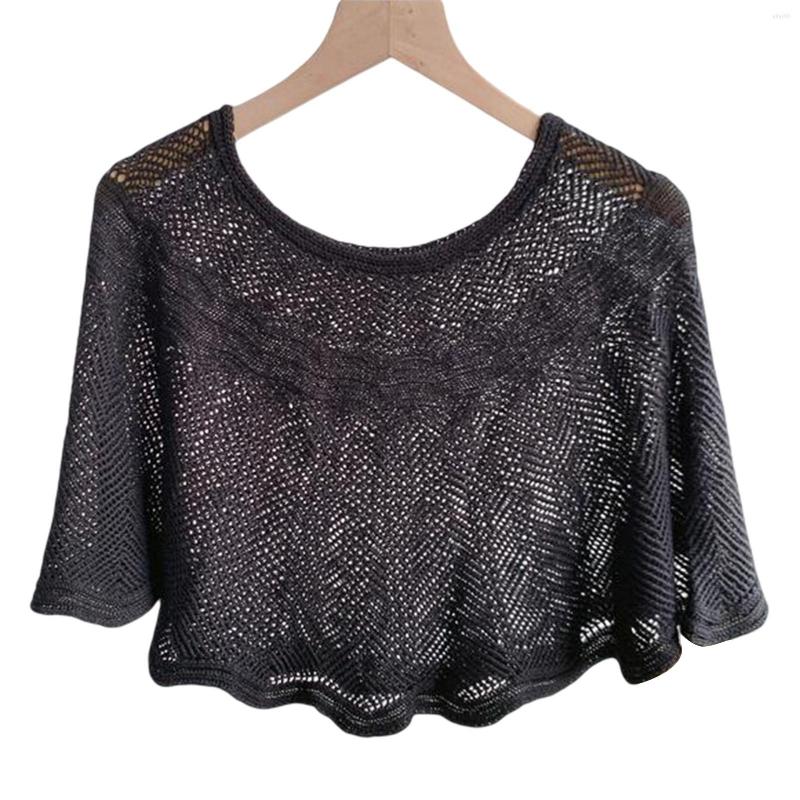 

Scarves Knitted Sun-Proof Shawl Women Cool Breathable Hollow Lace Appliques Shawls