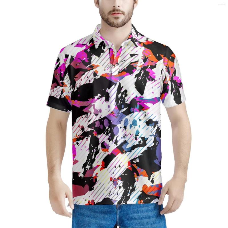 

Men's Polos Cycling Jersey Sportswear Abstract Pattern Men Polo Shirt Short Sleeve Contrast Color Clothing Summer Holiday Beach Party, Hdr20818070hdfs063